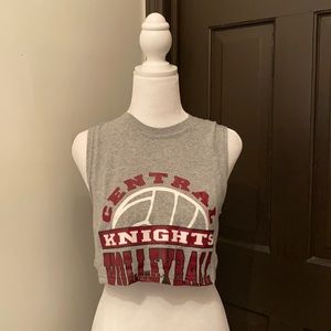 Nasty Gal cropped logo sports tank